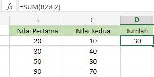 Rumus Excel SUM