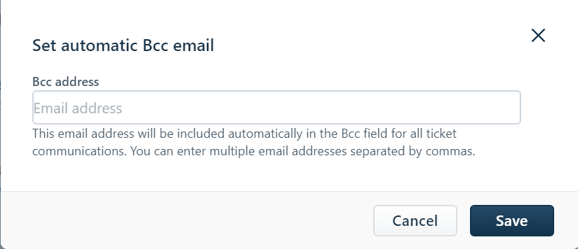 automatic Bcc email