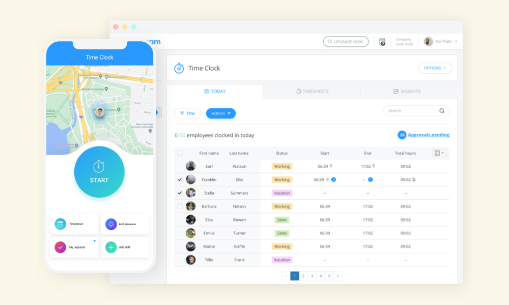 Connecteam Aplikasi Data Karyawan