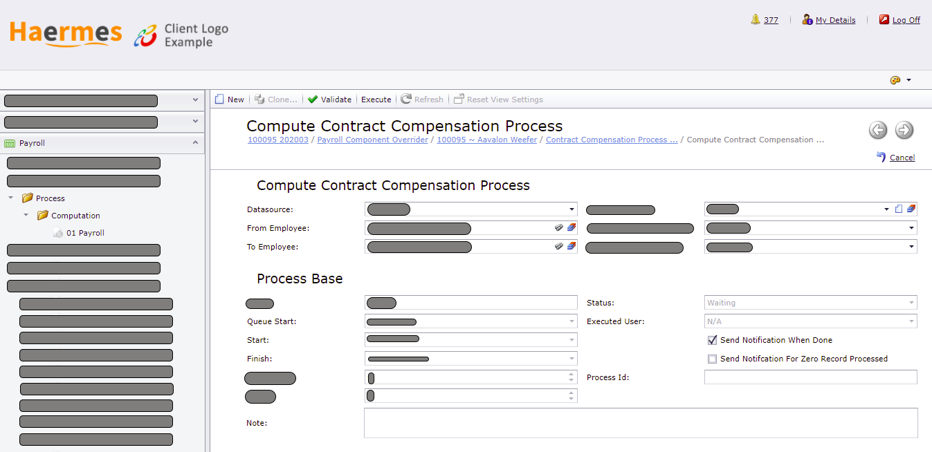 16 - Run the Contract Compensation Process 1.1