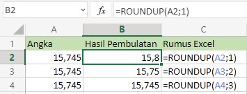 rumus excel roundup