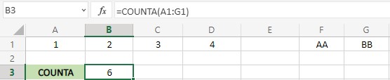 Rumus excel counta