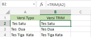 rumus excel trim