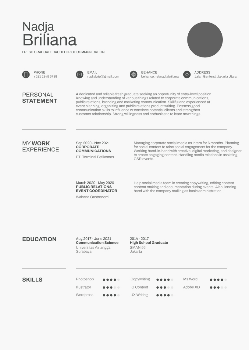 CV fresh graduate bahasa inggris contoh cv fresh graduate bahasa inggris