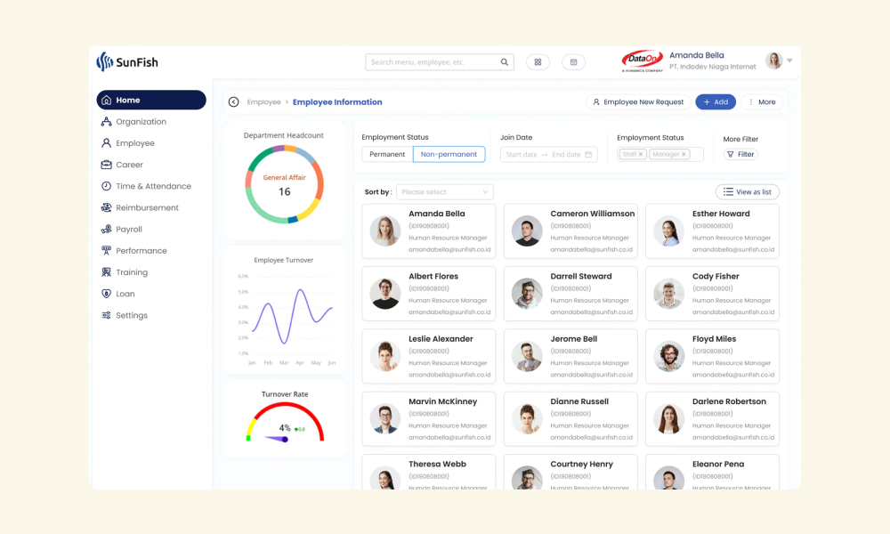 Aplikasi HRIS DataOn SunFish HR