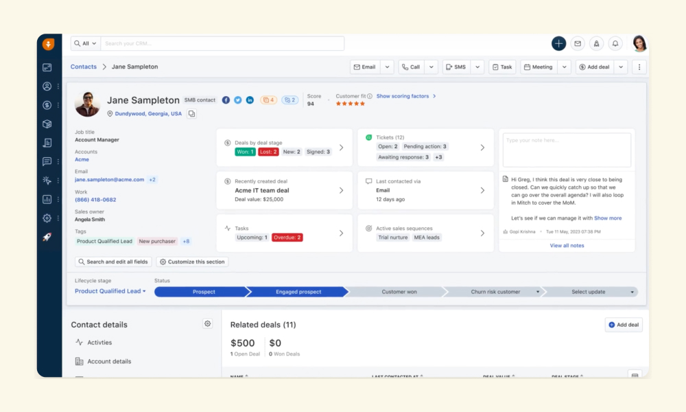 Freshsales Sales Automation Software