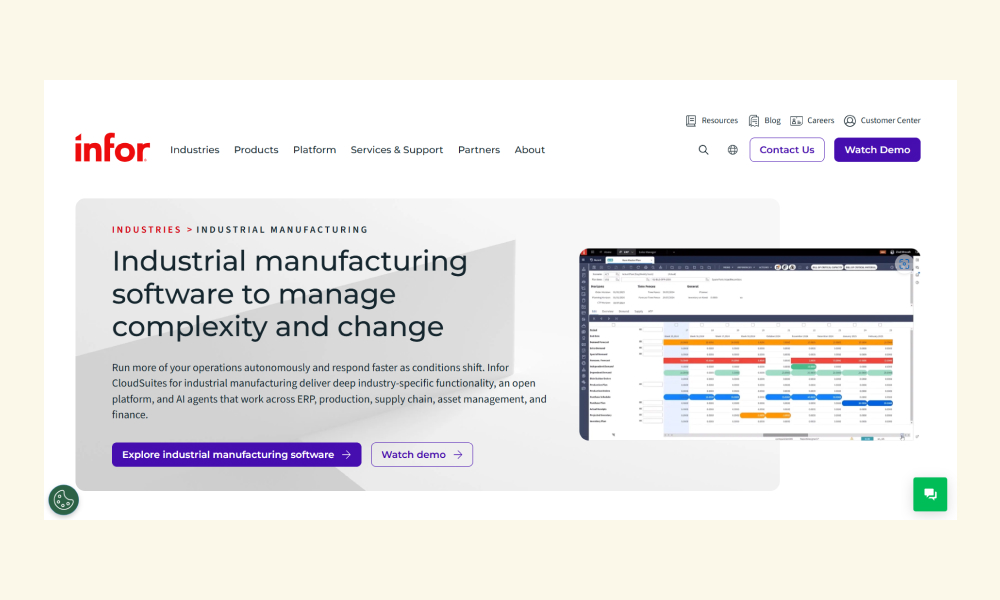 Infor CloudSuite ERP