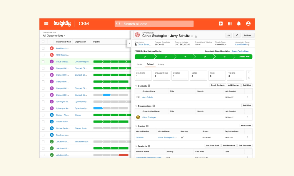 Insightly crm image