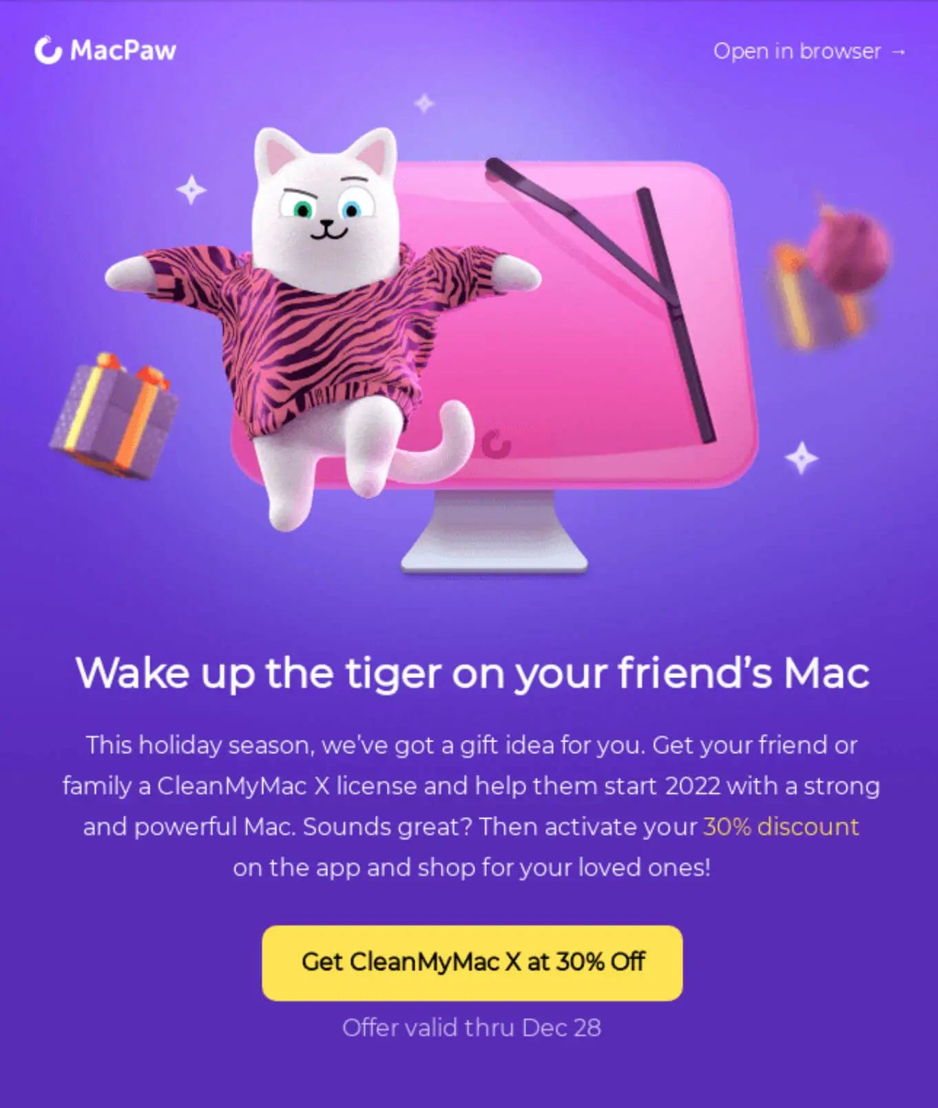 MacPaw contoh email marketing