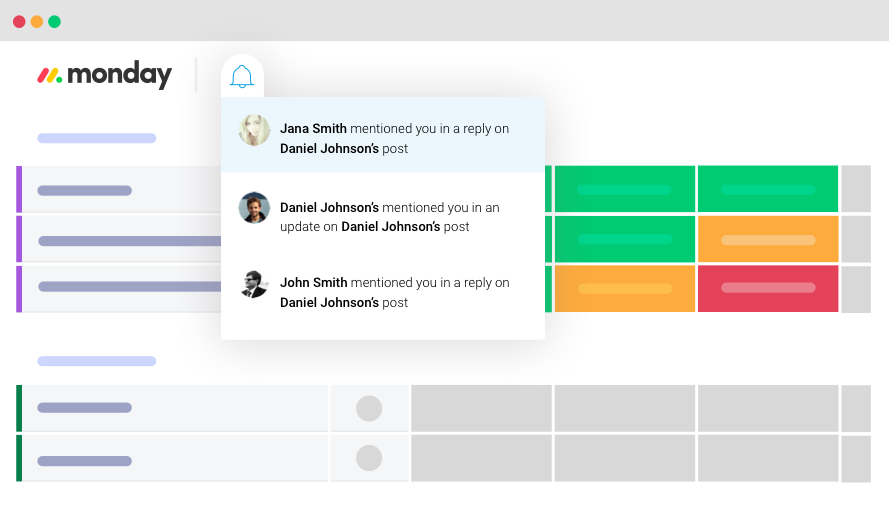 Monday Features Project Management Software Notifikasi untuk Monitoring Project