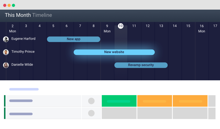 Monday Features Project Management Software Solutions Timeline