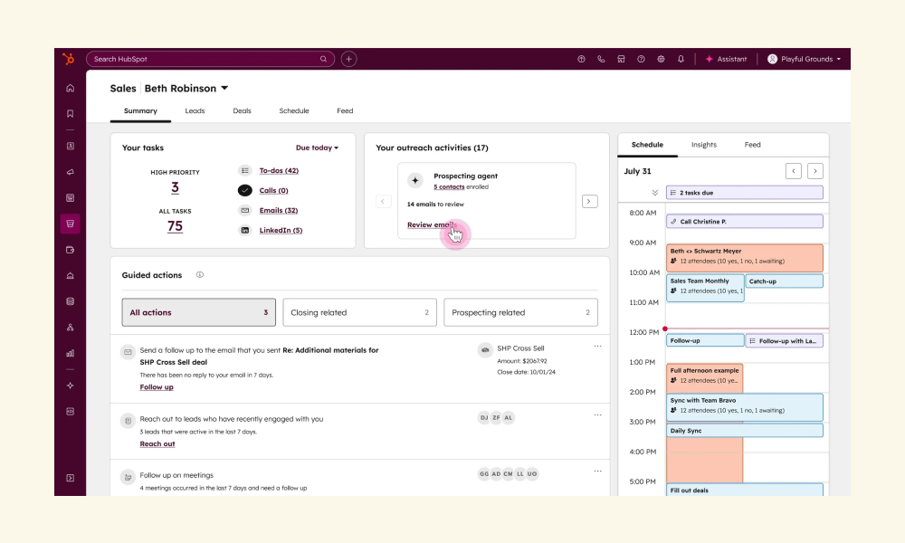 HubSpot Sales Hub Tool