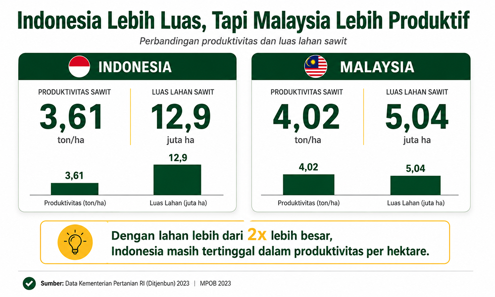 Perbandingan Produktivitas Kebun Sawit