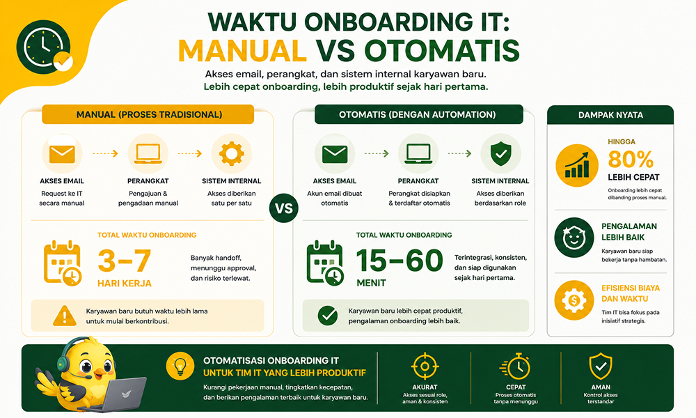 Perbandingan waktu onboarding IT