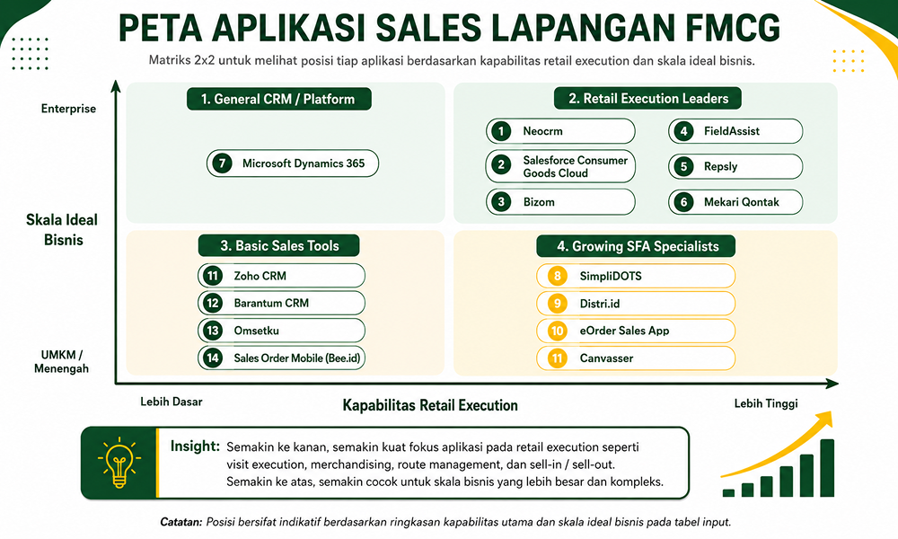 Infografis Matriks Kapabilitas vs Skala Bisnis