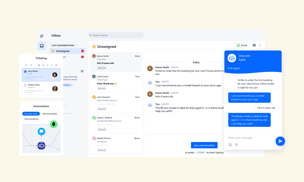 Tidio Live Chat and AI