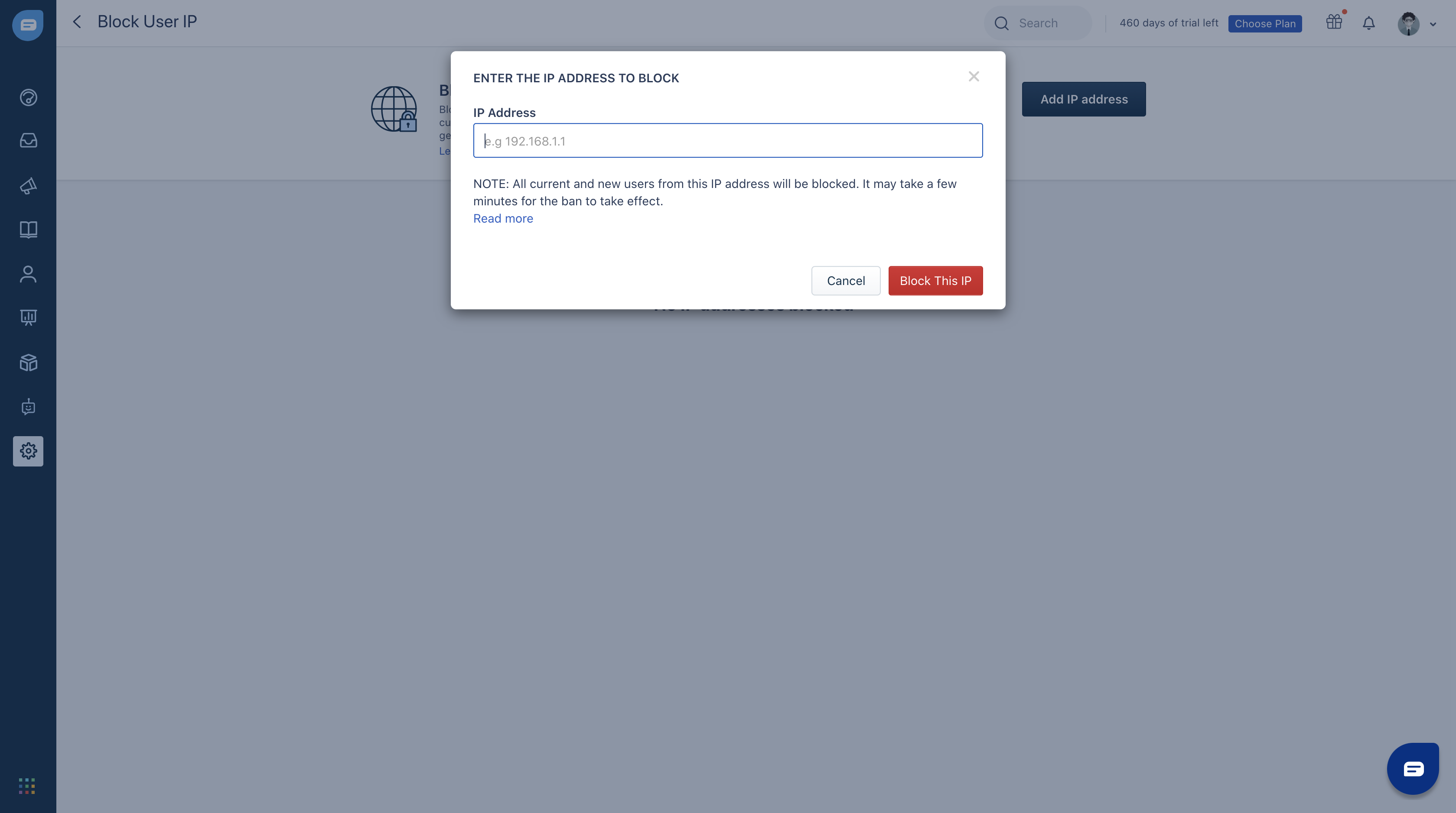 Block IP Address